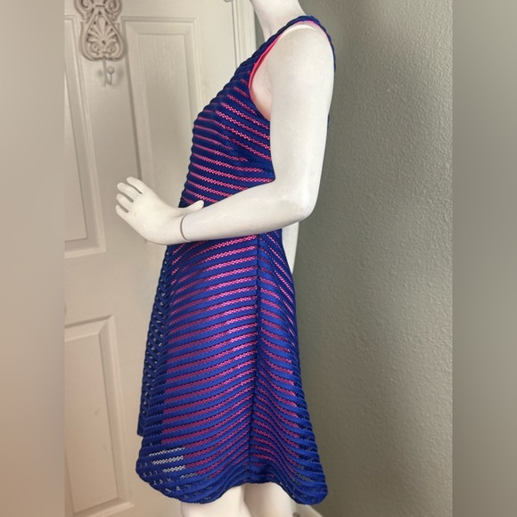 LILLY PULITZER Megyn Fit & Flare Dress In Blue/pink Size Large. - Picture 6 of 13